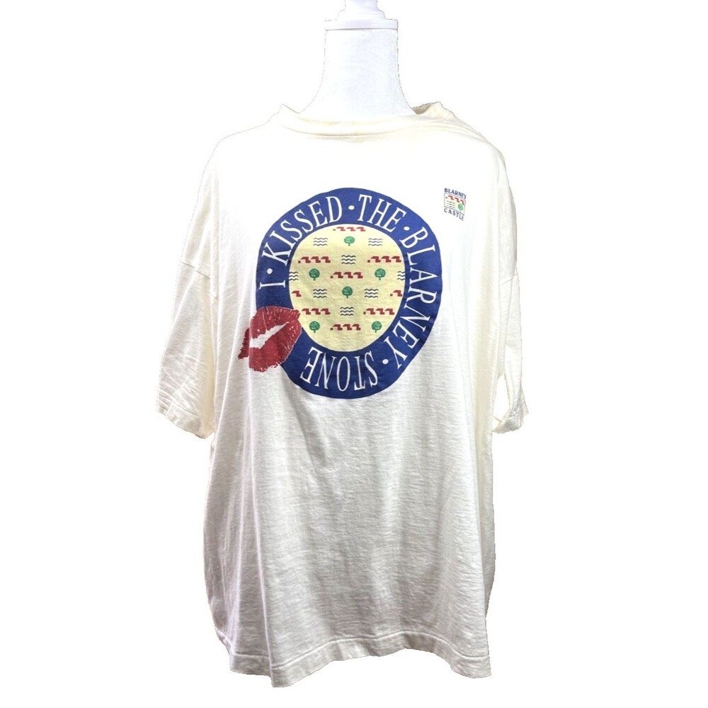 Malham Vintage 1994 I Kissed The Blarney Stone Single Stitch T-Shirt XXL